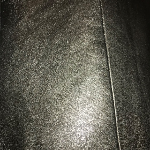 Vintage 90s Kids Black 100% Leather Jacket with zipper and pockets Size XL - Picture 9 of 16